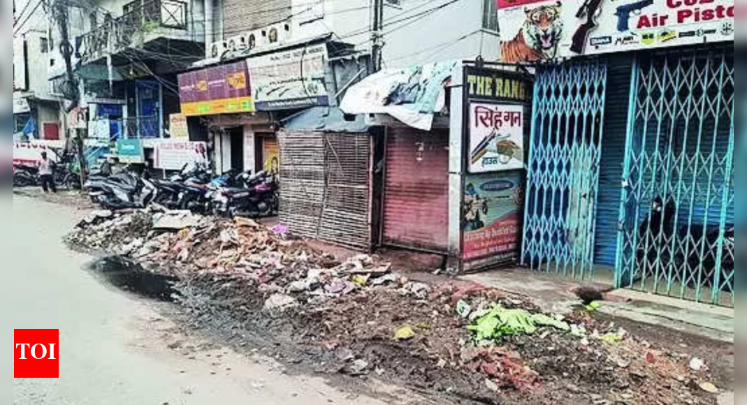 Latouche Road Unattended silt outside shops on Latouche road raises