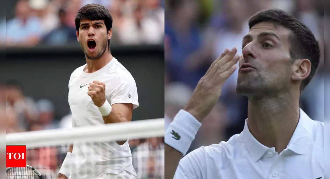 Carlos Alcaraz and Novak Djokovic reach Wimbledon quarterfinals, stay on track for showdown | Tennis News – Times of India