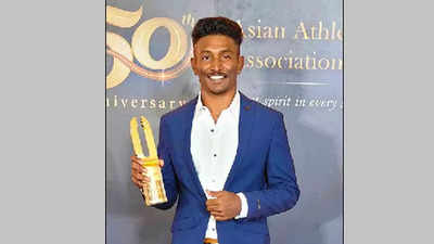Selva P Thirumaran wins best U-20 athlete award of region at AAA gala; AFI voted best member
