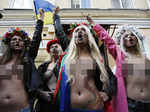 Ukrainian Femen women protest