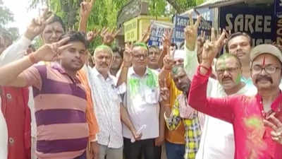 WB Panchayat Polls: TMC workers hold celebration after win in Purulia