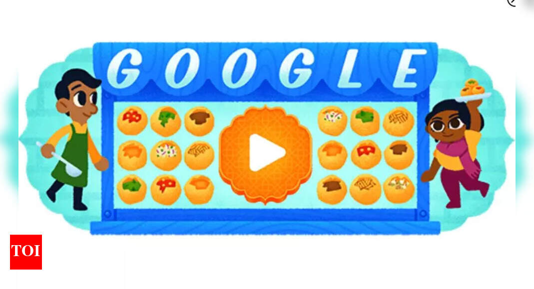 Google celebrates pani puri with creative doodle | India News