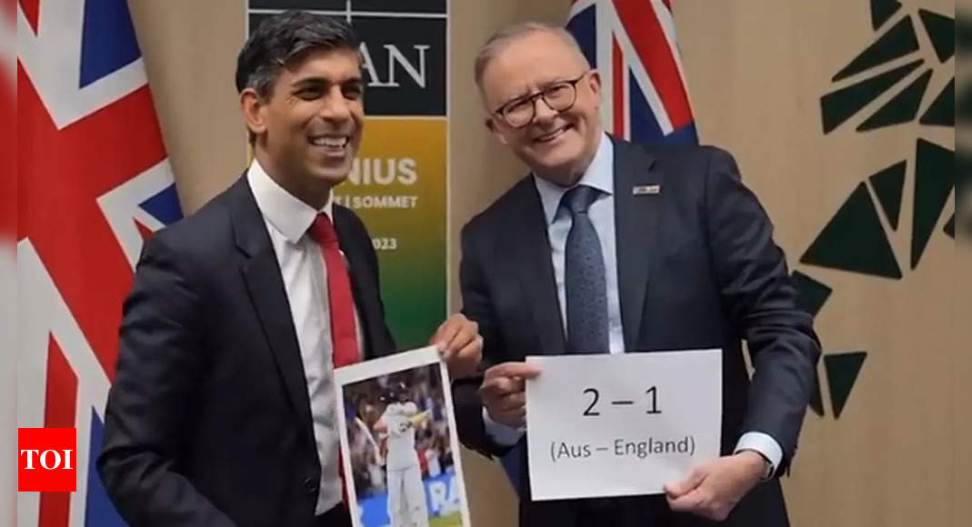 Žiūrėkite: Ash juokauja Australijos ir Jungtinės Karalystės ministrą pirmininką |  Kriketo naujienos