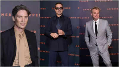 Cillian Murphy, Robert Downey Jr, Christopher Nolan attend 'Oppenheimer' premiere in Paris