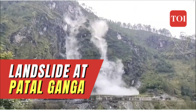 Uttarakhand rains: Landslide caught on camera at Patal Ganga