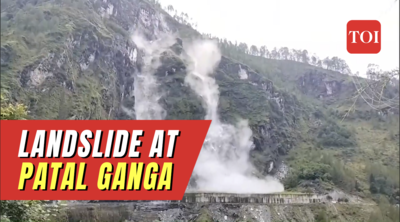 Uttarakhand rains: Landslide caught on camera at Patal Ganga