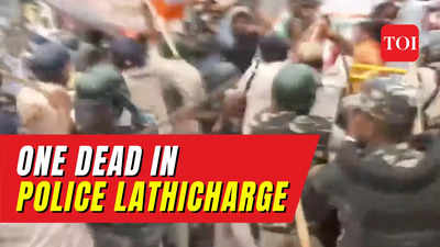 One person dies as police rain lathis, fire tear gas shells to disperse protesting BJP workers in Patna