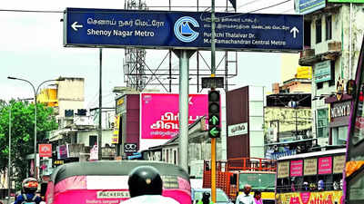 Metrorail signboards to direct passengers to stations in Chennai