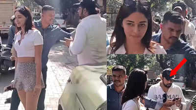 Unseen video of Ananya Panday's bodyguard pushing fan goes VIRAL, actress intervenes