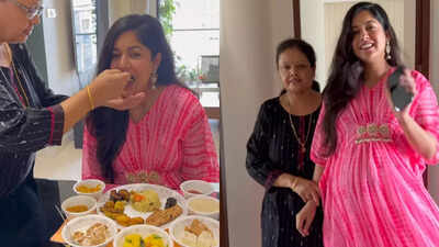 Ishita Dutta enjoys scrumptious food at her Bengali baby shower ...