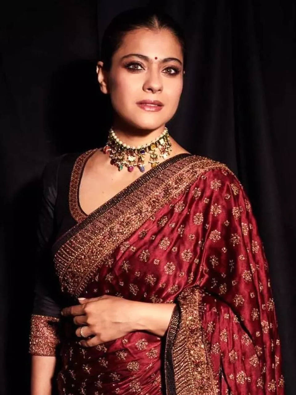 Khunshi creation Most Beautiful Kajol Seqwance Saree New Trend