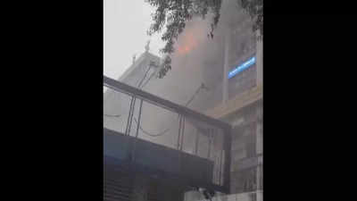 Massive fire at commercial building in Delhi's Connaught Place