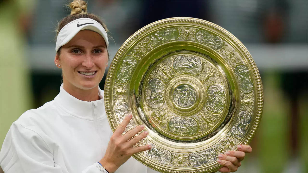 Marketa Vondrousova of Czech Republic becomes 1st unseeded woman to win  Wimbledon