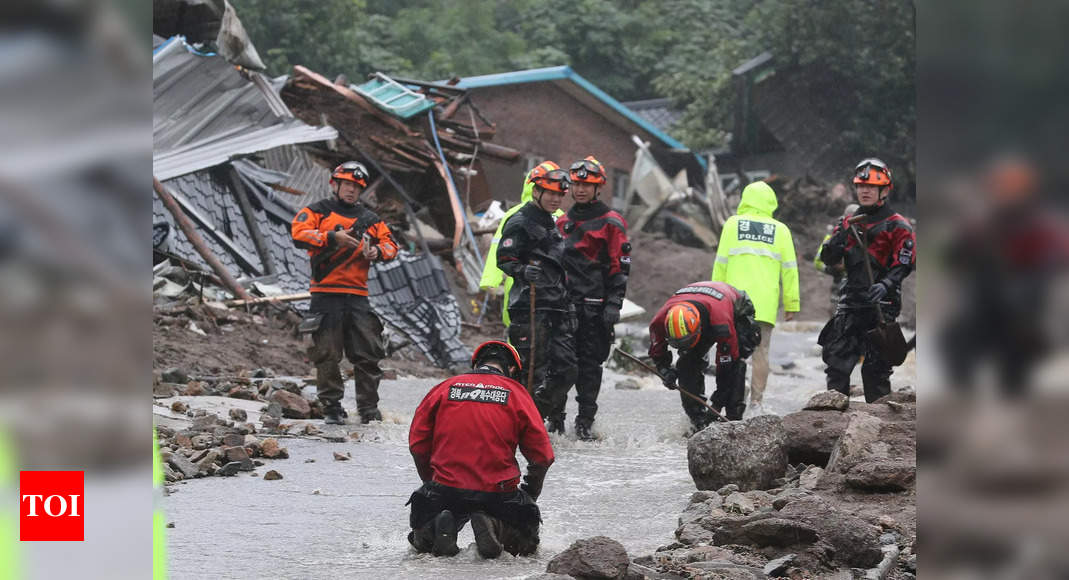Heavy rains, flooding leave 33 dead in South Korea – Times of India