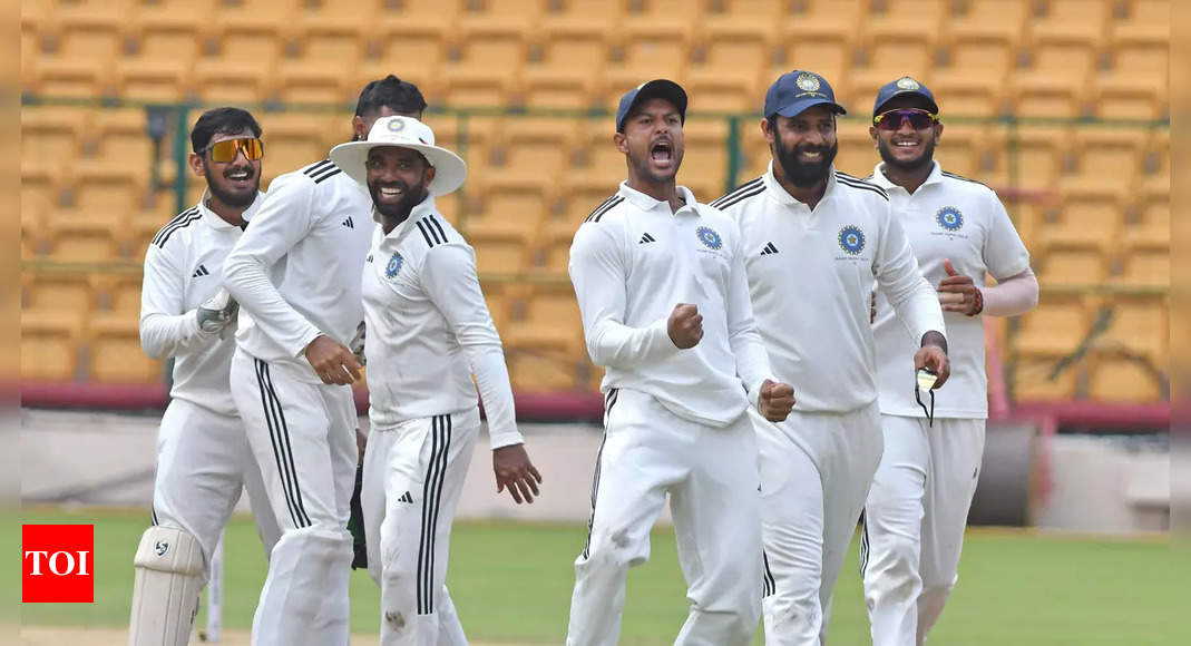 South Zone win Duleep Trophy, beat West Zone by 75 runs in the final | Cricket News – Times of India