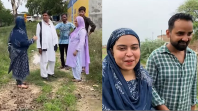 Shoaib Ibrahim's sister Saba Ibrahim and her husband buy their first land in home town Maudaha together