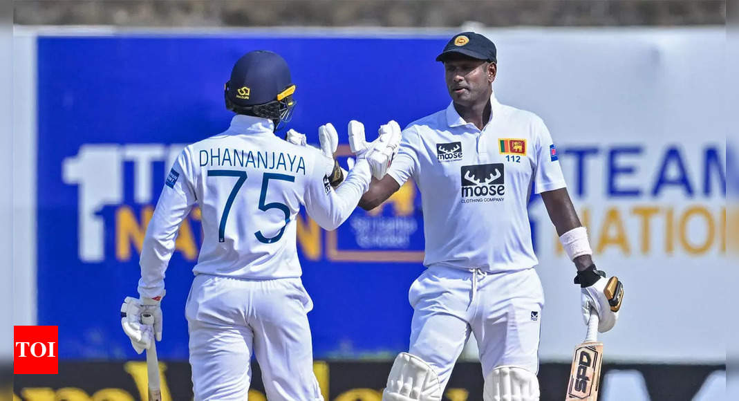 1st Test: Dhananjaya de Silva, Angelo Mathews rescue Sri Lanka after Shaheen Afridi blows | Cricket News – Times of India