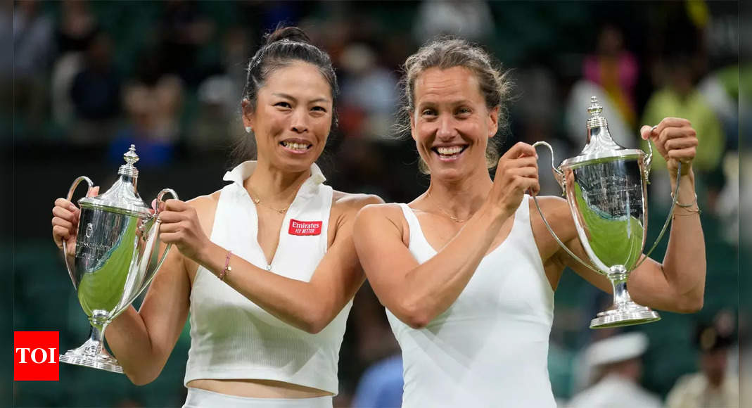 Barbora Strycova wins doubles title with Hsieh Su-wei on her farewell at Wimbledon | Tennis News – Times of India