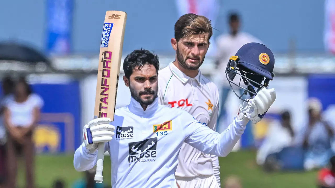 Kandy, Sri Lanka. 30th November 2022. Sri Lanka's Dhananjaya de Silva  reacts after bowling during the 3rd ODI cricket match between Sri Lanka vs  Afghanistan at the Pallekele International Cricket Stadium in