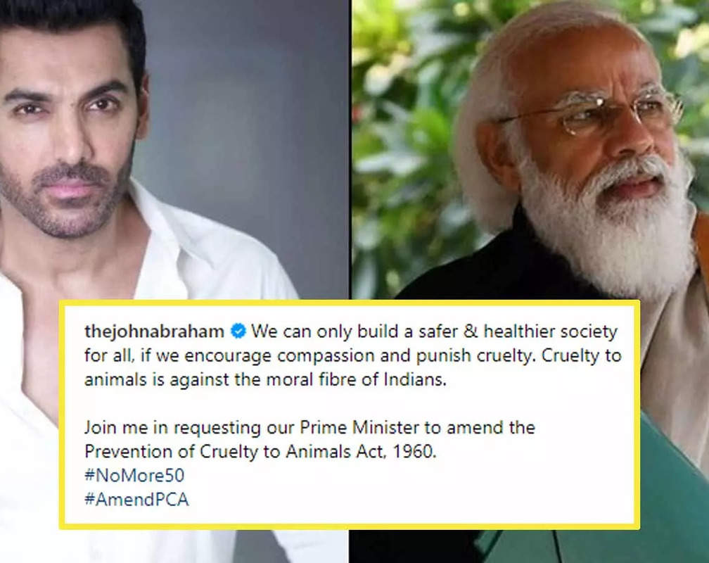 
'We can only build a safer & healthier society for all...': John Abraham requests PM Narendra Modi to amend Prevention of Cruelty to Animals Act
