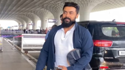 Suriya urges the media not to click photos of his son Dev at the airport!