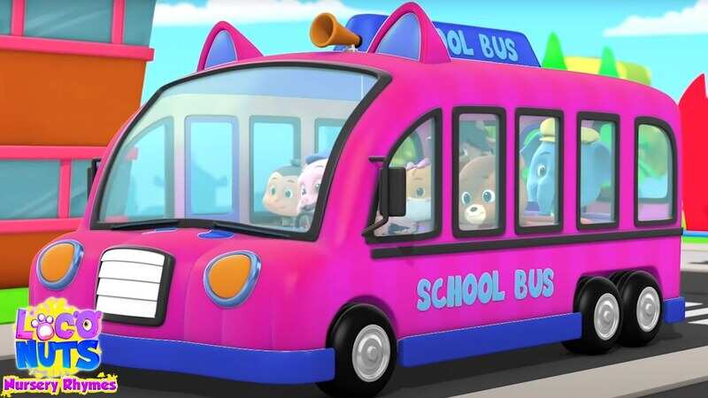 English Kids Poem: Nursery Song in English 'Wheels on the Bus - Fun Ride'