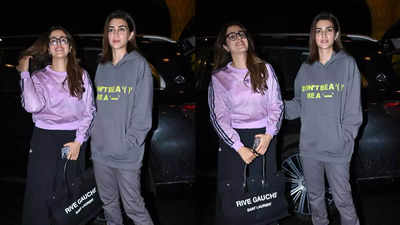 Kriti Sanon and sister Nupur Sanon look their casual best as they get papped at the airport!