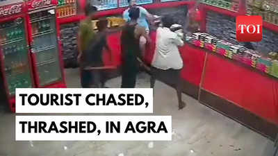 Agra: CCTV of tourist chased and thrashed by group of men goes viral; five men arrested