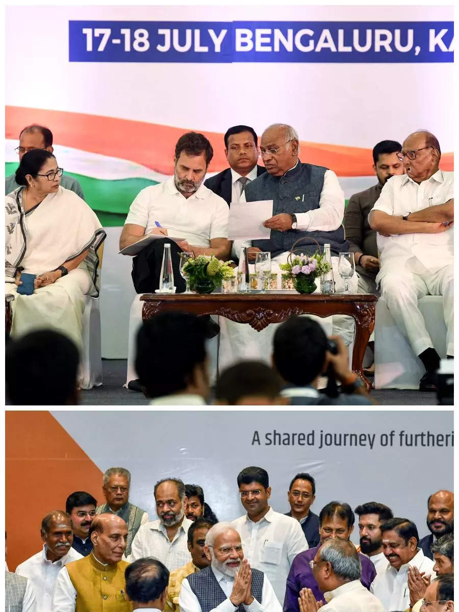 NDA Vs Opposition Meets: Star-studded Political Showdown | Times Of India