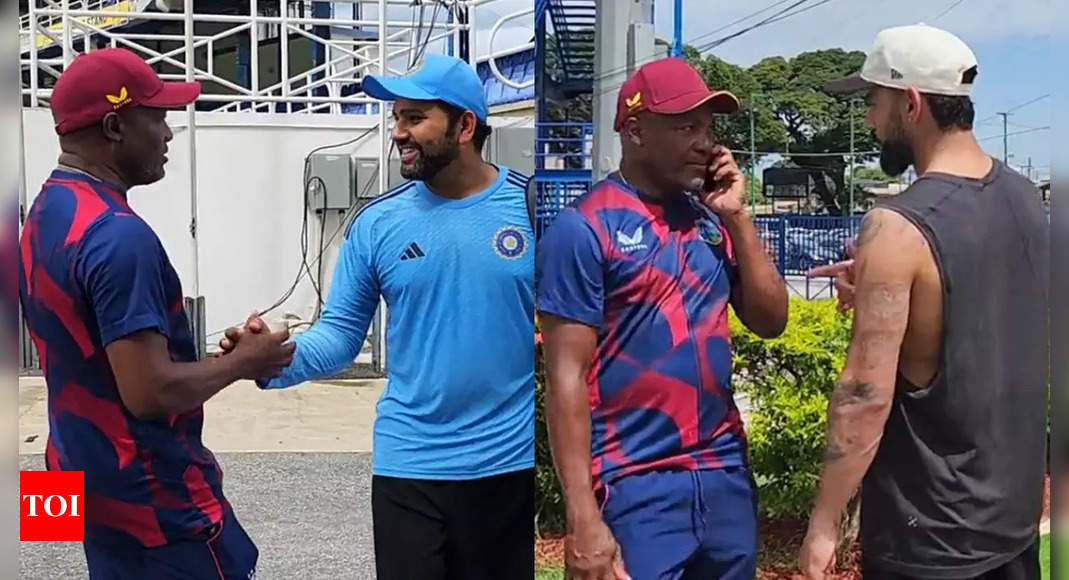 Watch: Indian players catch up with Brian Lara in Trinidad | Cricket News – Times of India