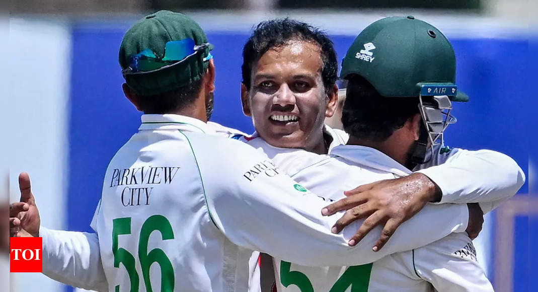 1st Test: Spinners set up 131-run chase for Pakistan against Sri Lanka | Cricket News – Times of India