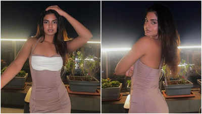 Megha Shah gives pretty poses in a bodycon dress