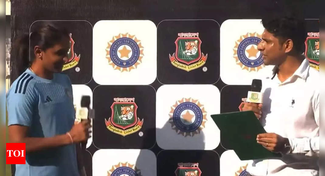 Watch: Harmanpreet Kaur’s reaction after presenter mistakenly calls her ‘Jemimah’ | Cricket News