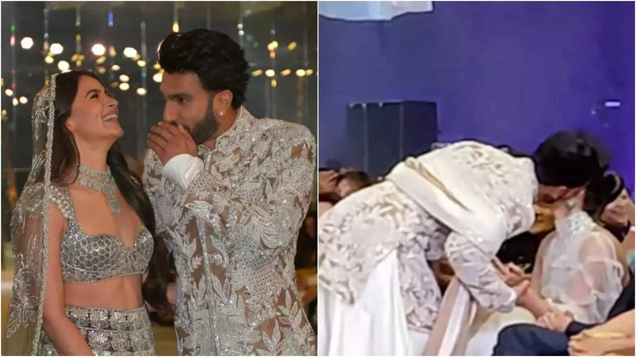 Ranveer Singh Kisses Deepika Padukone During His Ramp Walk At