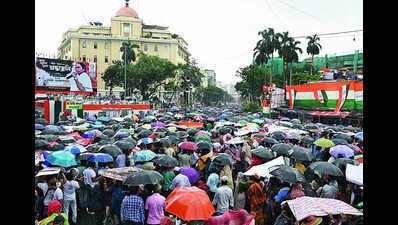 City up & running within hours after Trinamool’s mega rally