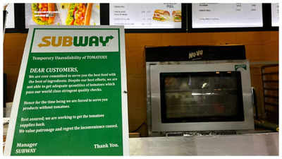 After McDonald's, some Subway outlets drop tomatoes from sandwiches & other dishes