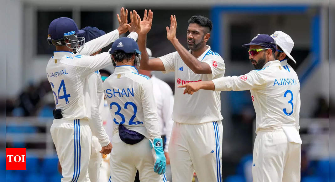 2nd Test: Ashwin, Siraj keep India’s hopes alive as West Indies employ negative batting tactic | Cricket News – Times of India