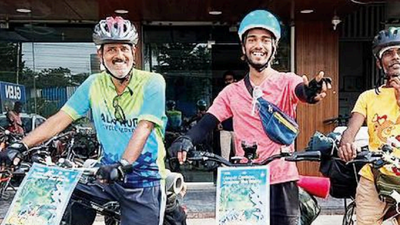 Three pals pedal from Kerala to Kashmir for green footprint