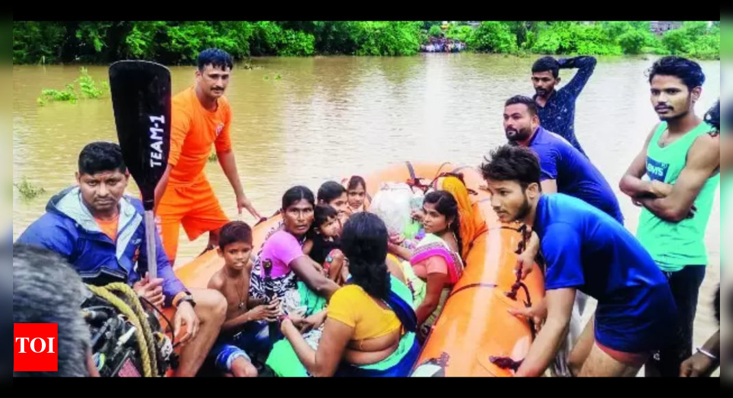 Rescue Chopper Lands On Highway, Villagers Shifted Out In Boats
