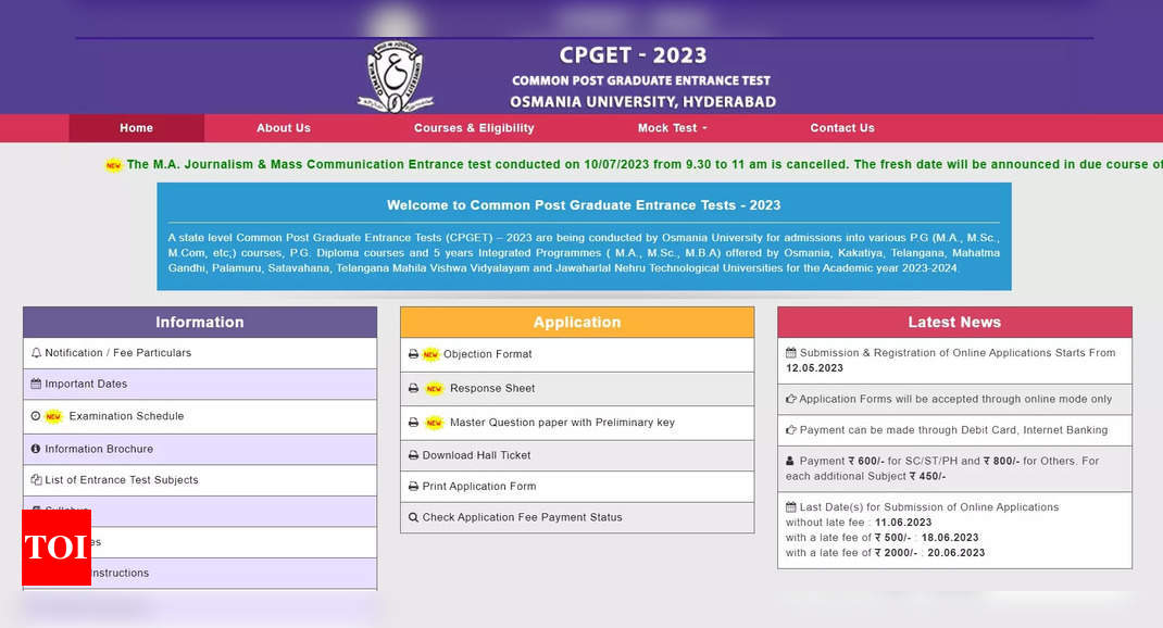 TS CPGET Answer Key 2023 Released On Cpget.tsche.ac.in, Direct Link ...