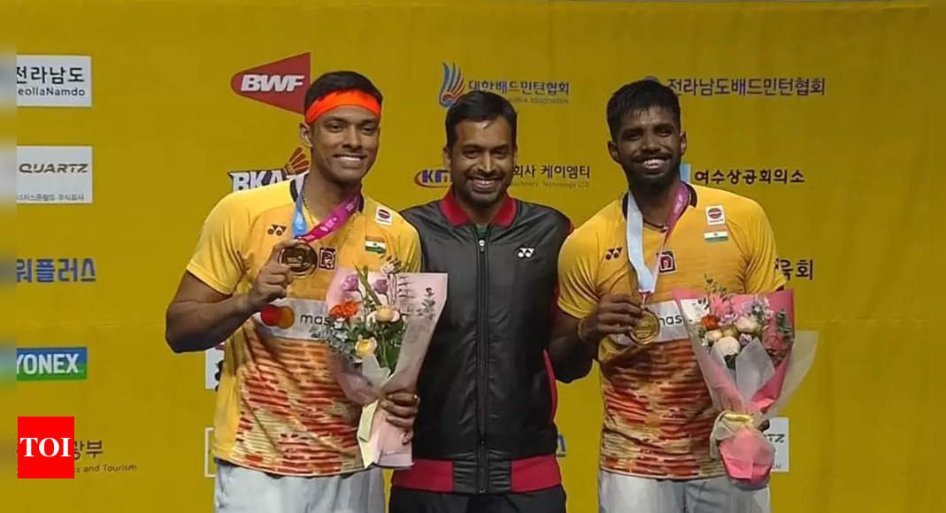 Satwiksairaj RankireddyChirag Shetty win fourth title of year at Korea