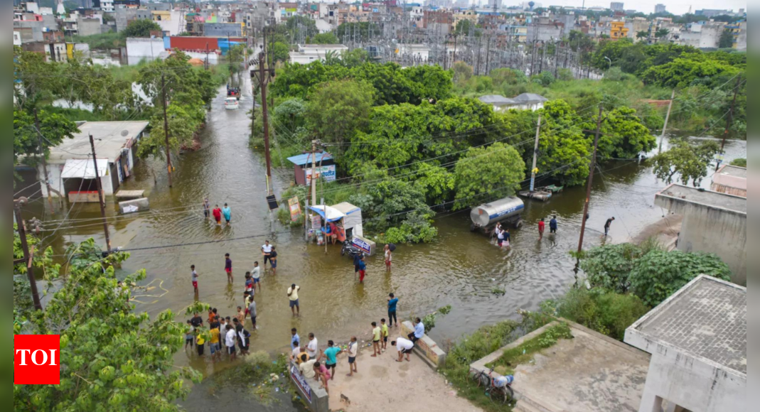 Hindon river floods Ghaziabad village, over 50 residents rescued | Ghaziabad News - Vimarsana News