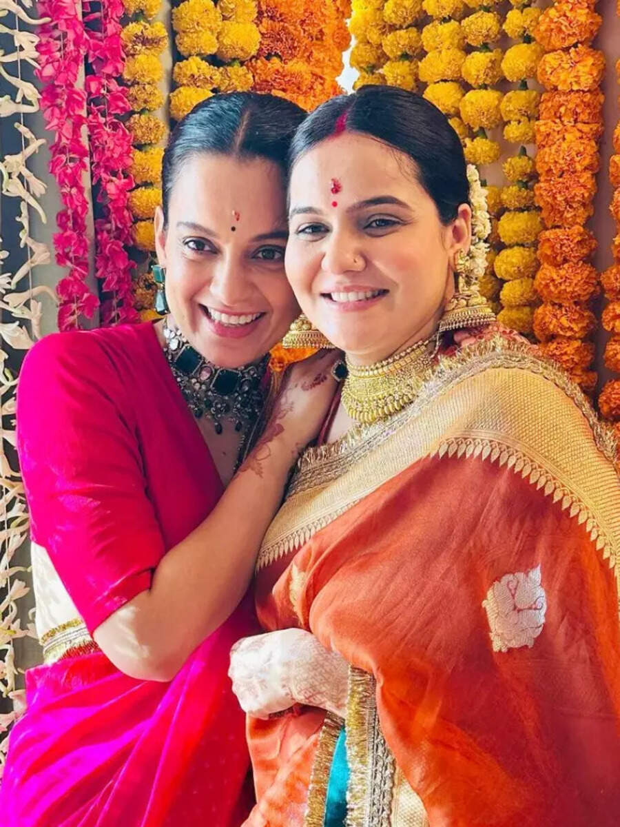 This is what Buatobe Kangana Ranaut wore for her Bhabhi's 'Godh Bharai' ceremony Times of India
