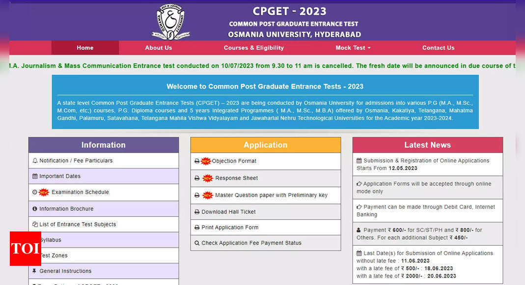 TS CPGET Result 2023 Soon: Osmania University to accept objections against answer key until July 24