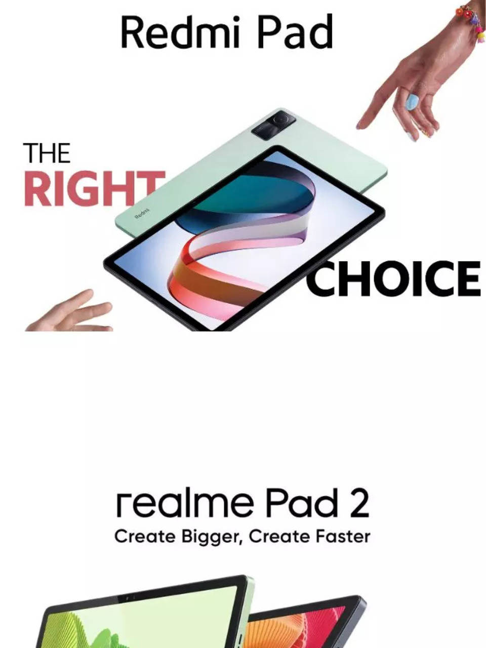 Realme Pad 2 vs Redmi Pad: How the two Android tablets compare