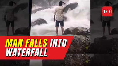 Karnataka: 23-year- old man falls into Arishina Gundi waterfall near Kollur, video goes viral