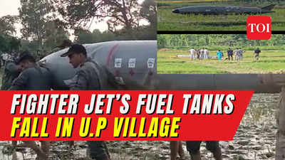 Watch: IAF’s fighter jets drop fuel tanks in a field in UP village due to technical glitch
