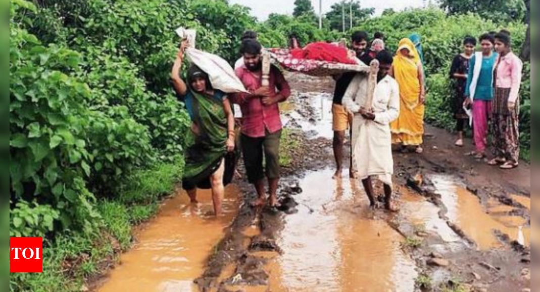 No road, woman in labour carried on cot Bhopal News Times of India