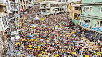 Thousands march in Aizawl in support of victims