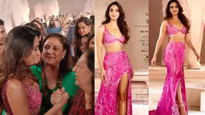 Kiara Advani stuns in pink and gives Barbie vibe as she walks the ramp,  gets flying kisses from Sidharth Malhotra's mother